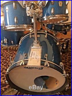 Ludwig Classic Maple Drum Set Excellent Shape! 2011 blue glass glitter 5 piece