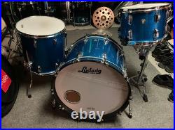 Ludwig Classic Maple Fab 3-piece Shell Pack Blue Sparkle