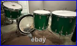 Ludwig Classic Maple Green Sparkle 4 Piece Drum Set 26/14/16/18