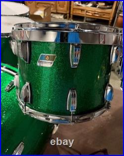 Ludwig Classic Maple Green Sparkle 4 Piece Drum Set 26/14/16/18