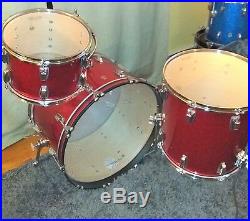 Ludwig Classic Maple Pro Beat Drum Set Red Sparkle. MINT