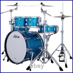 Ludwig Classic Maple Studio 4Piece Drum Shell Pack Vint Aqua Spark 197881433 RF