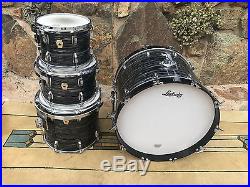 Ludwig Classic Series Maple 4pc Black Oyster Pearl Finish Drum Set Kit