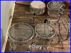 Ludwig Clear Vistalite 5 Piece Acoustic SetUsedPick up Only
