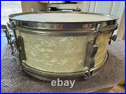 Ludwig Downbeat Drum set White Marine Pearl 1958-1969