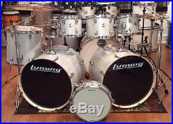 Ludwig Element Evolution 7 Piece Double Bass Drum Set-Zildjian ZBT Cymbals-White