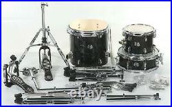 Ludwig Element Evolution LCEE6220 Drum Set Black Sparkle. Missing Parts