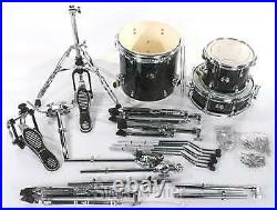 Ludwig Element Evolution LCEE6220 Drum Set Black Sparkle. Missing Parts