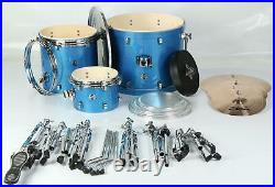 Ludwig Element Evolution LCEE6220 Drum Set with Zildjian Cymbals Blue Sparkle