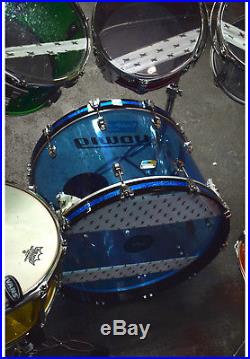 Ludwig Jellybean Vistalite Acrylic 6-Piece Drum Set w Stands & Mounting Hardware