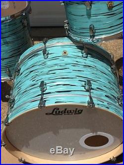 Ludwig Keystone 5 PC Drum Set with Hardware Exc Cond 24 10 12 13 16