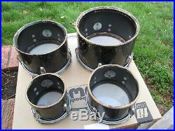 Ludwig Keytone Badge 12,10,8 and 6 Black Concert Toms Set of 4 Drums