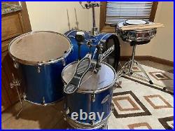 Ludwig LC175 Accent Drive Complete Drum Kit, Deep Blue 5 Piece