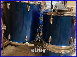 Ludwig LC175 Accent Drive Complete Drum Kit, Deep Blue 5 Piece