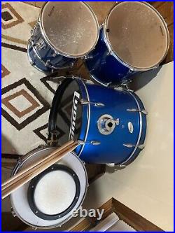 Ludwig LC175 Accent Drive Complete Drum Kit, Deep Blue 5 Piece