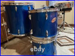 Ludwig LC175 Accent Drive Complete Drum Kit, Deep Blue 5 Piece