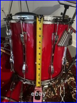 Ludwig Maple Red 5 Piece Drum Set 1985-1990 (Power Toms)