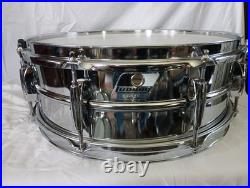 Ludwig Metal Snare Drum Black And White Badge 5x14