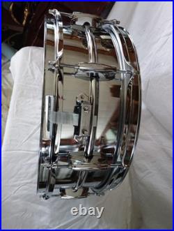 Ludwig Metal Snare Drum Black And White Badge 5x14