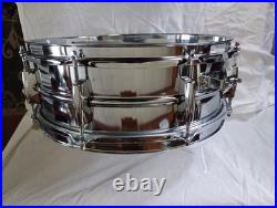 Ludwig Metal Snare Drum Black And White Badge 5x14