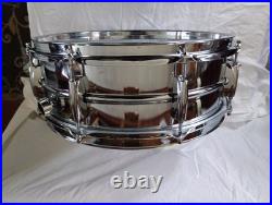 Ludwig Metal Snare Drum Black And White Badge 5x14