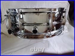 Ludwig Metal Snare Drum Black And White Badge 5x14