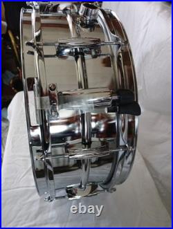 Ludwig Metal Snare Drum Black And White Badge 5x14