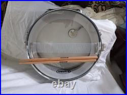 Ludwig Metal Snare Drum Black And White Badge 5x14