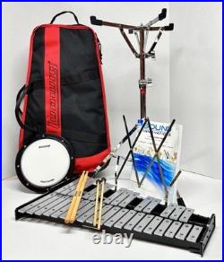 Ludwig Percussion Kit with Stand, Bell Set, Sticks, Practice Pad + Rolling Case Ludwig Percussion Kit with Stand, Bell Set, Sticks, Practice Pad + Rolling Case