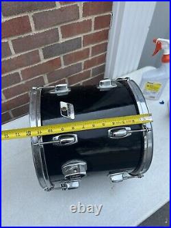 Ludwig Rocker 1980's Black 4 Piece Drum Set 2 Rack Toms Floor Bass See Details