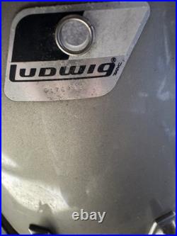 Ludwig Rocker Drum Set COMPLETE Vintage Silver Mist with Cymbals & Hardware