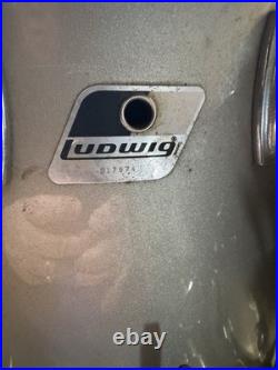 Ludwig Rocker Drum Set COMPLETE Vintage Silver Mist with Cymbals & Hardware