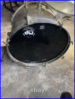 Ludwig Rocker Drum Set COMPLETE Vintage Silver Mist with Cymbals & Hardware