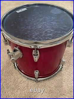 Ludwig Rockers 13x12 Tom Candy Apple Red Wrap Drums Set Drumset