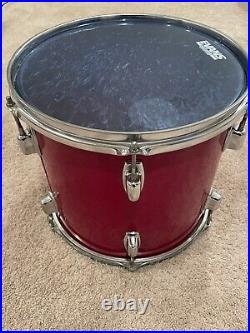 Ludwig Rockers 13x12 Tom Candy Apple Red Wrap Drums Set Drumset