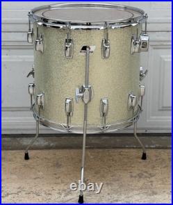 Ludwig Silver Sparkle 15 Converted Floor Tom Maple Shell Rocker for Drum Set