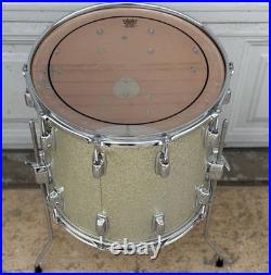 Ludwig Silver Sparkle 15 Converted Floor Tom Maple Shell Rocker for Drum Set