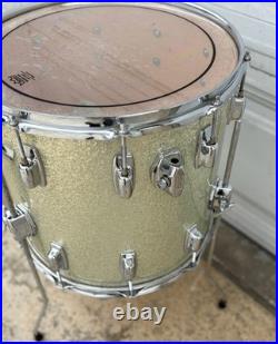 Ludwig Silver Sparkle 15 Converted Floor Tom Maple Shell Rocker for Drum Set
