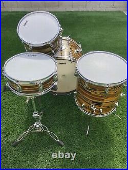 Ludwig Standard Drum Set With Snare 1969 1974 Lemon Strata 13/14/16/22