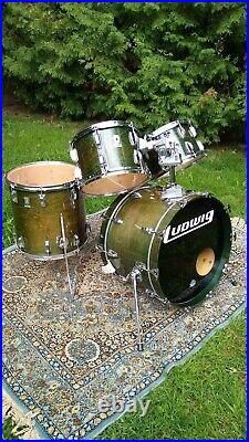 Ludwig Super Classic 1996 green emerald shadow drum set kit