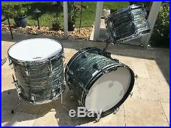 Ludwig Vintage Blue Oyster Pearl Pre-Serial 60's Drum Set