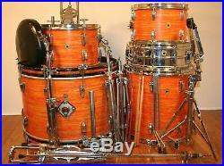 Ludwig Vintage Drum Set Kit 1967 Mod Orange 2 Owner With Hardware Matching SN's