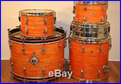 Ludwig Vintage Drum Set Kit 1967 Mod Orange 2 Owner With Hardware Matching SN's