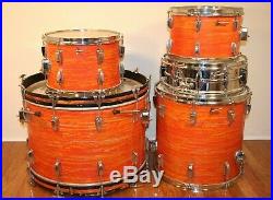 Ludwig Vintage Drum Set Kit 1967 Mod Orange 2 Owner With Hardware Matching SN's