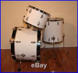 Ludwig Vintage Drum Set Kit 22/13/16 White Cortex Granitone BW Badge USA Nice