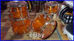 Ludwig Vistalite 1970's 4pc Drum Set