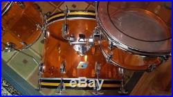 Ludwig Vistalite 1970's 4pc Drum Set