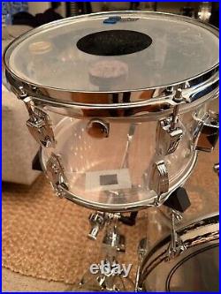 Ludwig Vistalite Big Beat 3pc Kit 13/16/22 1970s Clear