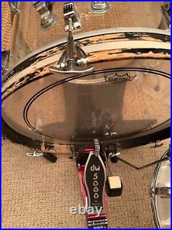 Ludwig Vistalite Big Beat 3pc Kit 13/16/22 1970s Clear