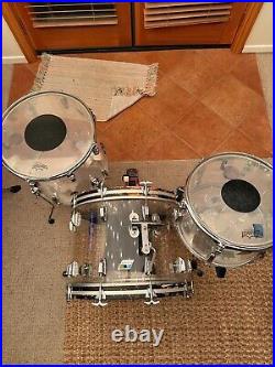 Ludwig Vistalite Big Beat 3pc Kit 13/16/22 1970s Clear